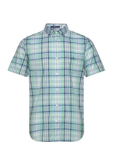 GANT D1. Reg Colorful Check Ss Bd Grön