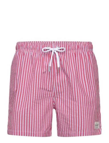 GANT Seersucker Swim Shorts Röd