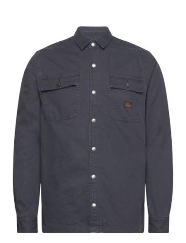 Superdry Canvas Workwear Overshirt Marinblå