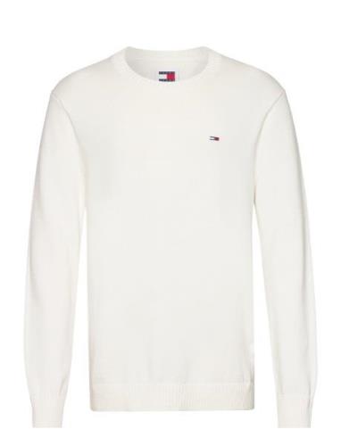 Tommy Jeans Tjm Slim Essntls C-Neck Sweater Vit