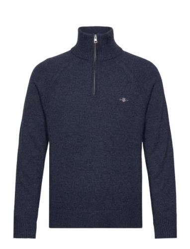 GANT Bicolored Raglan H-Zip Marinblå