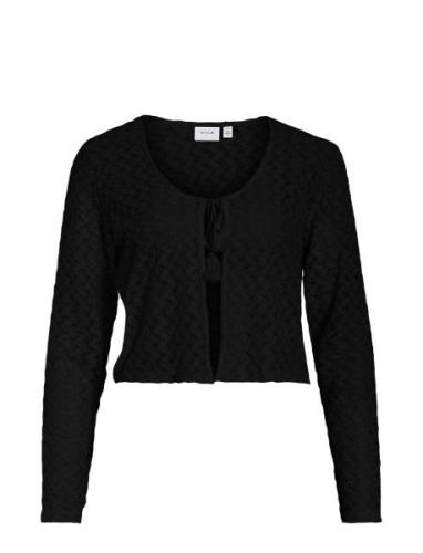 Vila Visolira O-Neck L/S Cardigan Svart