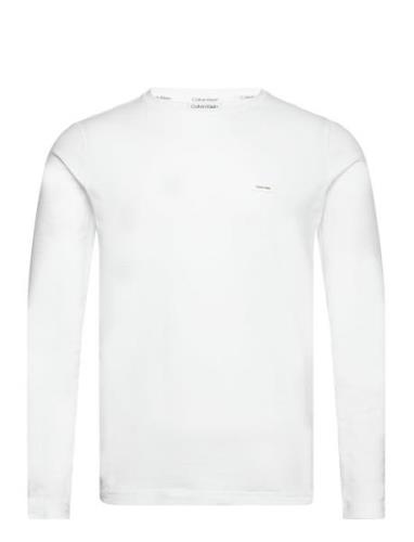 Calvin Klein Stretch Slim Fit Ls T-Shirt Vit