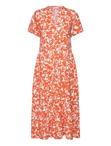 Saint Tropez Edasz Ss Maxi Dress Orange