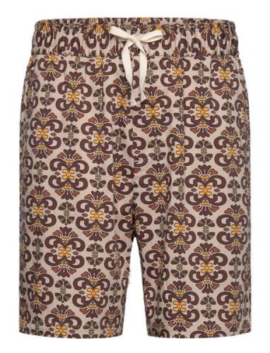 Les Deux Hendrix Aop Shorts Beige