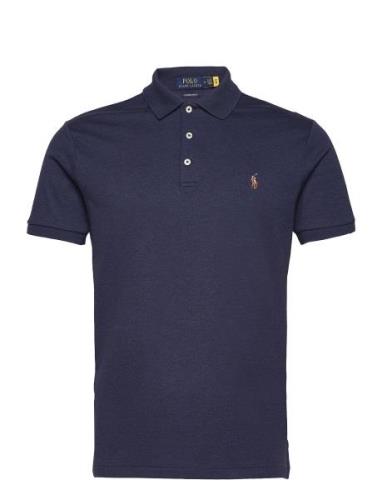 Polo Ralph Lauren Custom Slim Fit Soft Cotton Polo Shirt Blå