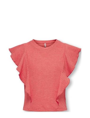 Kids Only Kognella S/L Short Ruffle Top Jrs Korall