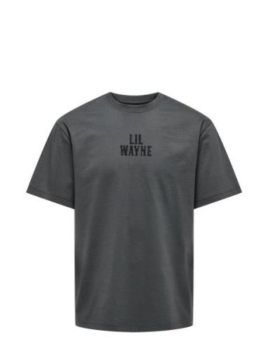 ONLY & SONS Onslilwayne Life Rlx Ss Tee Grå