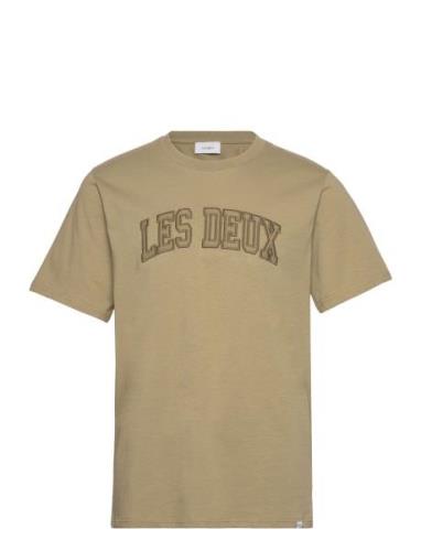 Les Deux Script T-Shirt Khaki Green