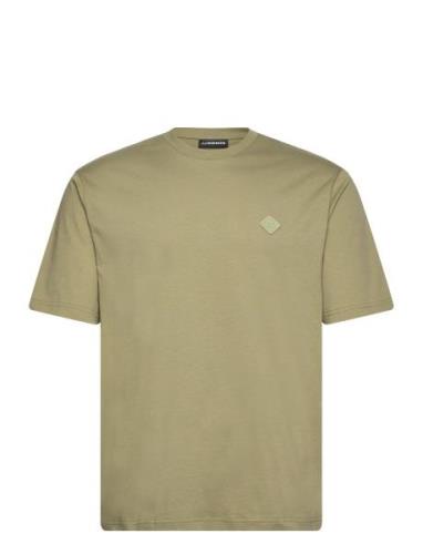 J. Lindeberg Hale Logo Patch T-Shirt Khaki Green