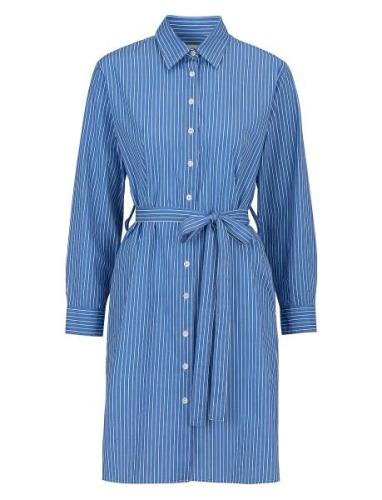 Newhouse Erica Preppy Stripe Shirtdress Blå