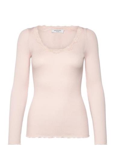 Rosemunde Silk T-Shirt W/ Lace Rosa