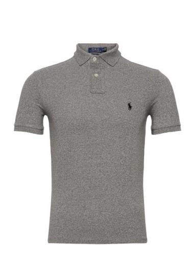 Polo Ralph Lauren Slim Fit Mesh Polo Shirt Grå