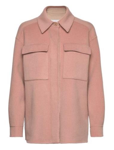 Calvin Klein Double Faced Wool Shacket Rosa