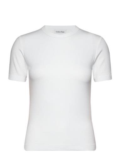 Calvin Klein Modal Rib Ss Tee Vit