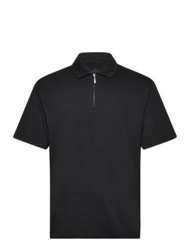 Jack & J S Jprblaholst Ss Zip Polo Svart