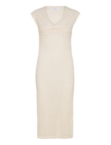 Vila Visolira V-Neck Cap Sleeve Dress Kräm