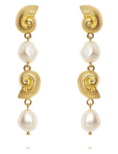 Caroline Svedbom Shell Pearl Earrings Guld