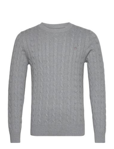 GANT Cotton Cable C-Neck Grå