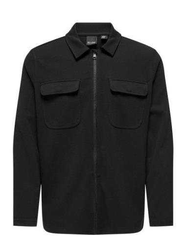 ONLY & SONS Onsnewkodyl Full Zip Overshirt Sweat Svart