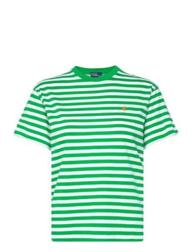 Polo Ralph Lauren Striped Organic Cotton Crewneck Tee Grön