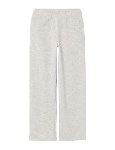 LMTD Nlfhopal Lw Wide Uneven Sweat Pant Grå