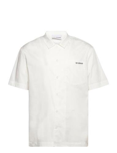 HAN Kjøbenhavn Logo Camp-Collar Shirt Vit