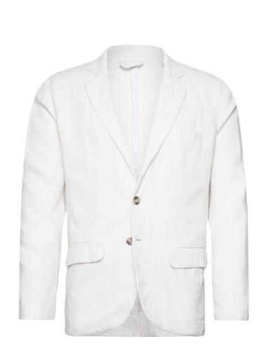 Lindbergh Cotton Linen Blazer Vit