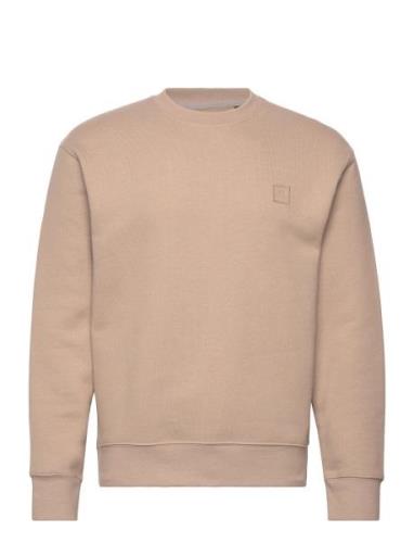 Jack & J S Jprcc Badge Sweat Crew Neck Beige