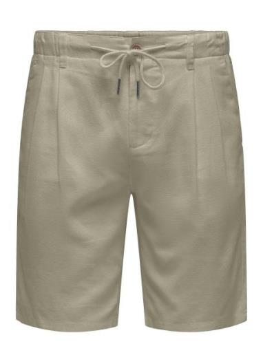 ONLY & SONS Onsleo Linen Mix 0048 Shorts Beige