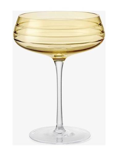 Champagne Coupe Triple Cut Home Tableware Glass Champagne Glass Orange...