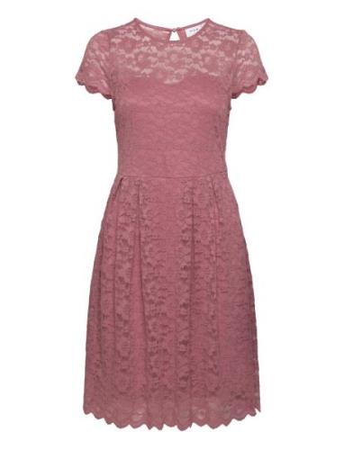 Vila Vikalila Capsleeve Lace Dress - Noos Rosa