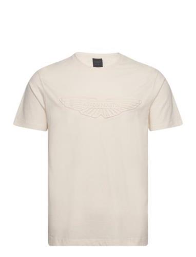 Hackett London Am Emboss Tee Kräm