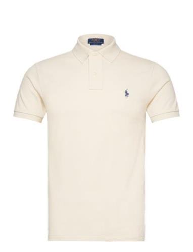 Polo Ralph Lauren Slim Fit Mesh Polo Shirt Kräm