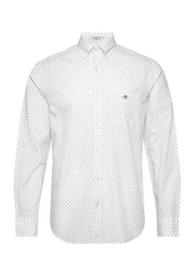 GANT Reg Micro Print Shirt Vit