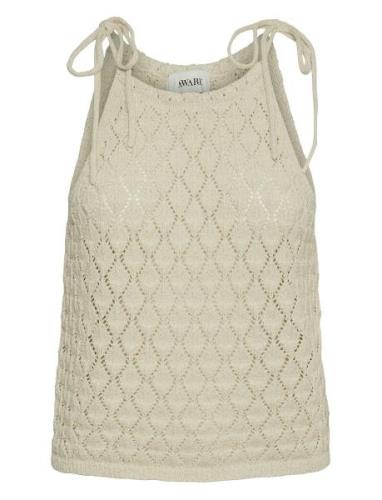 Vero Moda Vmevelyn Sl Halterneck Crochet Top Vma Beige