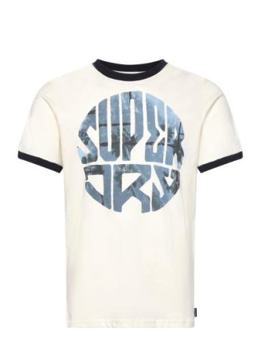 Superdry Photographic Logo T Shirt Vit