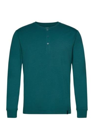 Panos Emporio Lounge Henley Cotton Bamboo Marinblå