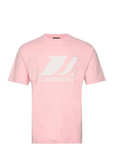 J. Lindeberg Parcy Logo Tee Rosa