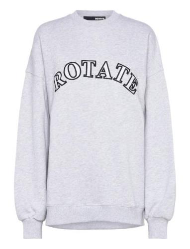 ROTATE Birger Christensen Sweat Logo Crewneck Grå