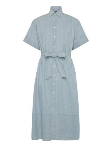 Polo Ralph Lauren Cotton Chambray Shirtdress Blå