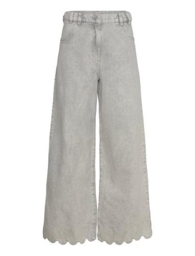 Stella Nova Loose Fitted Pant With Scallop Edge Grå