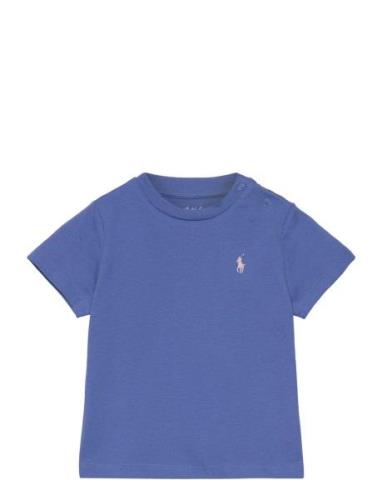 Ralph Lauren Baby Cotton Jersey Crewneck Tee Blå