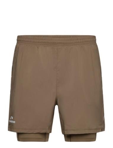 Newline Nwlfast 2In1 Zip Pocket Shorts Brun