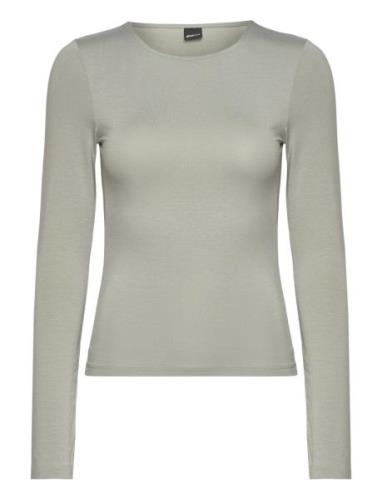 Gina Tricot Soft Touch Crew Neck Top Grön