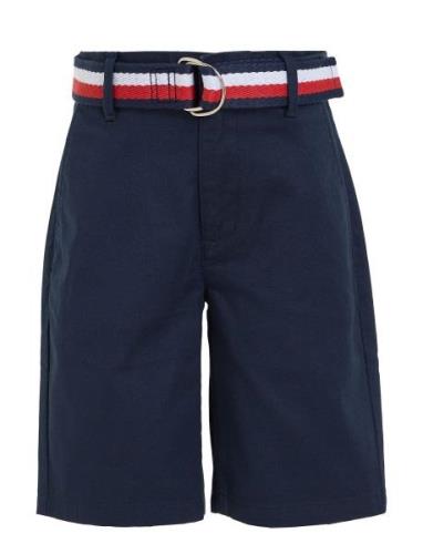 Tommy Hilfiger Woven Belted Shorts Marinblå