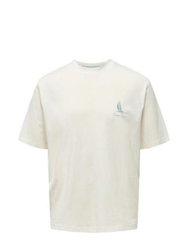 ONLY & SONS Onsmilo Rlx Coast Ss Tee Vit