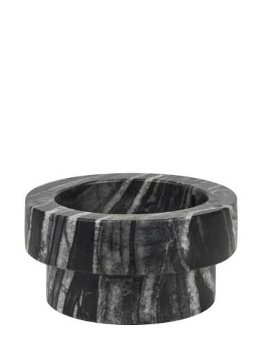 Mette Ditmer Marble Block Candleholder, Low Svart