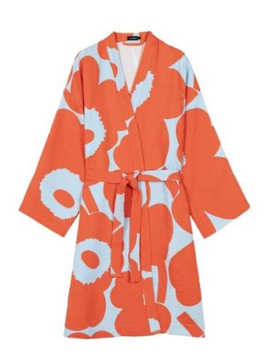 Marimekko Home Unikko Waffle Beach Robe Orange