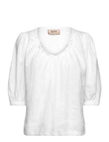 MOS MOSH Mmtaissa Linen Blouse Vit